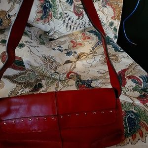 Cute little red leather handbag